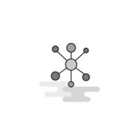 Network Web Icon Flat Line Filled Gray Icon Vector