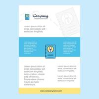 Template layout for Personal diary comany profile annual report presentations leaflet Brochure Vector Background