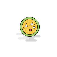 Flat Bacteria on plate Icon Vector