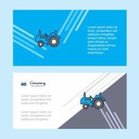 Tractor abstract corporate business banner template horizontal advertising business banner vector