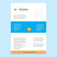 Template layout for Dislike comany profile annual report presentations leaflet Brochure Vector Background