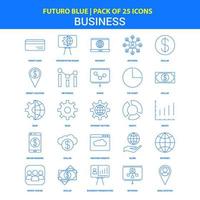 Business Icons Futuro Blue 25 Icon pack vector