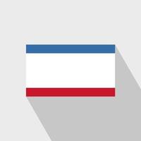 vector de diseño de sombra larga de bandera de crimea