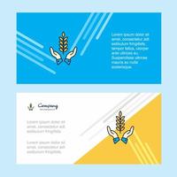 Crops in hands abstract corporate business banner template horizontal advertising business banner vector