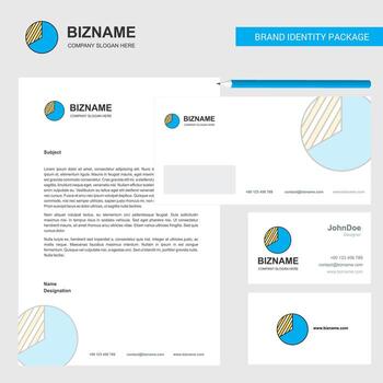 Graph Business Letterhead Envelope and visiting Card Design vector template