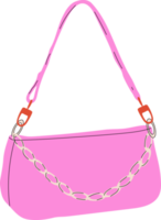 bolsa de moda feminina. acessórios de senhora png ilustração plana