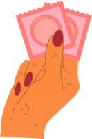 Hand holding a tampon. All elements are isolated png
