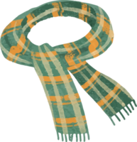 Hand Drawn Green Scarf png