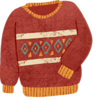 mano disegnato rosso maglione png