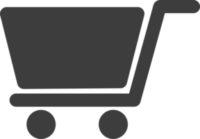 carrito de compras icono de sombra negra, conjunto de iconos de tienda. png