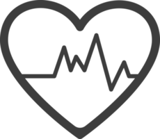 Herzfrequenz dünne Linie Symbol, Krankenhaus-Icon-Set. png