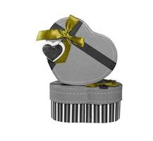 Gray Heart shaped box photo
