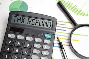 Refund Calculator Word Filing Taxes Money Back Audit Accounting photo