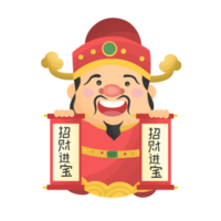 vieil homme en robe traditionnelle chinoise tenant un signe porte-bonheur au nouvel an chinois png