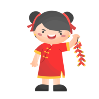 garota de vestido tradicional chinês no ano novo chinês