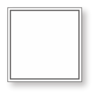 Square frame with shadows on the background. PNG