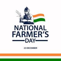 National Farmers Day 23 December. Banner vector illustration