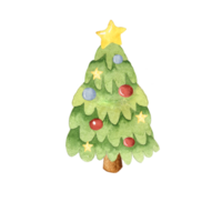 Watercolor christmas tree png