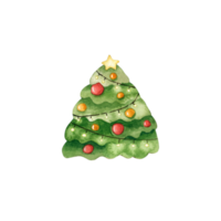 Watercolor christmas tree png
