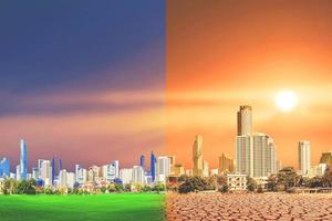 Concept of change for the better with environmental protection photo