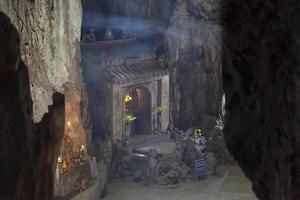 Shrine inside of the Huyen Khong Cave in Da Nang photo