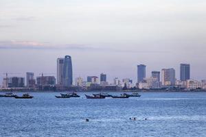 Cityscape of Da Nang at dusk photo