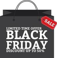 Black Friday sale inscription design template. Black Friday banner. Vector illustration