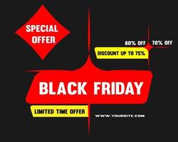 Black Friday sale inscription design template. Black Friday banner. Vector illustration