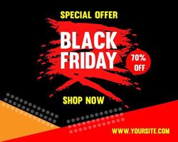 Black Friday sale inscription design template. Black Friday banner. Vector illustration