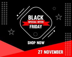 Black Friday sale inscription design template. Black Friday banner. Vector illustration