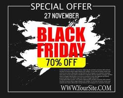 Black Friday sale inscription design template. Black Friday banner. Vector illustration