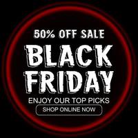 Black Friday sale inscription design template. Black Friday banner. Vector illustration