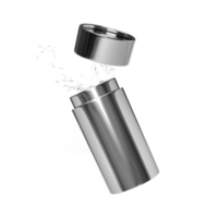 Stainless mug ice splash object transparent png