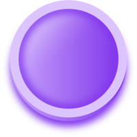 Round shape buttons in purple colors. User interface element illustration. png