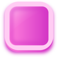 Square shape buttons in pink colors. User interface element illustration. png