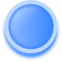 boutons de forme ronde aux couleurs bleues. illustration d'élément d'interface utilisateur. png