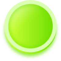 Round shape buttons in green colors. User interface element illustration. png