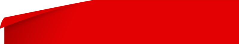 illustration de ruban rouge réaliste. ruban avec coins froissés. png