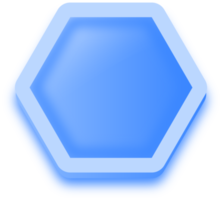 Polygon shape buttons in blue colors. User interface element illustration. png