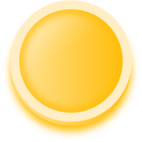 Round shape buttons in yellow colors. User interface element illustration. png