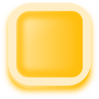 Square shape buttons in yellow colors. User interface element illustration. png