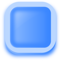 Square shape buttons in blue colors. User interface element illustration. png