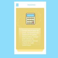 Calculator mobile vertical banner design design Vector