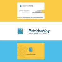 Beautiful Text document Logo and business card vertical Design Vector