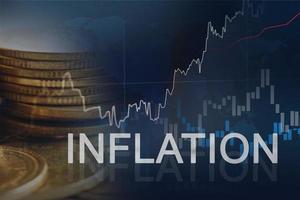 inflación económica mundial y crisis de ingresos problema de financiación empresarial.