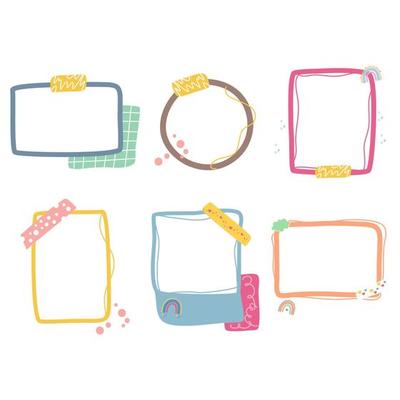 Photo frames decorated with beautiful elements
