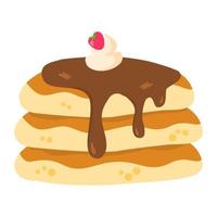 Flat pancake design vector