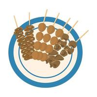 Sate Telur Puyuh vector