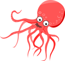 Octopus rood ontwerp png