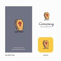 Grave Company Logo App Icon and Splash Page Design Creative Business App Design Elements vector